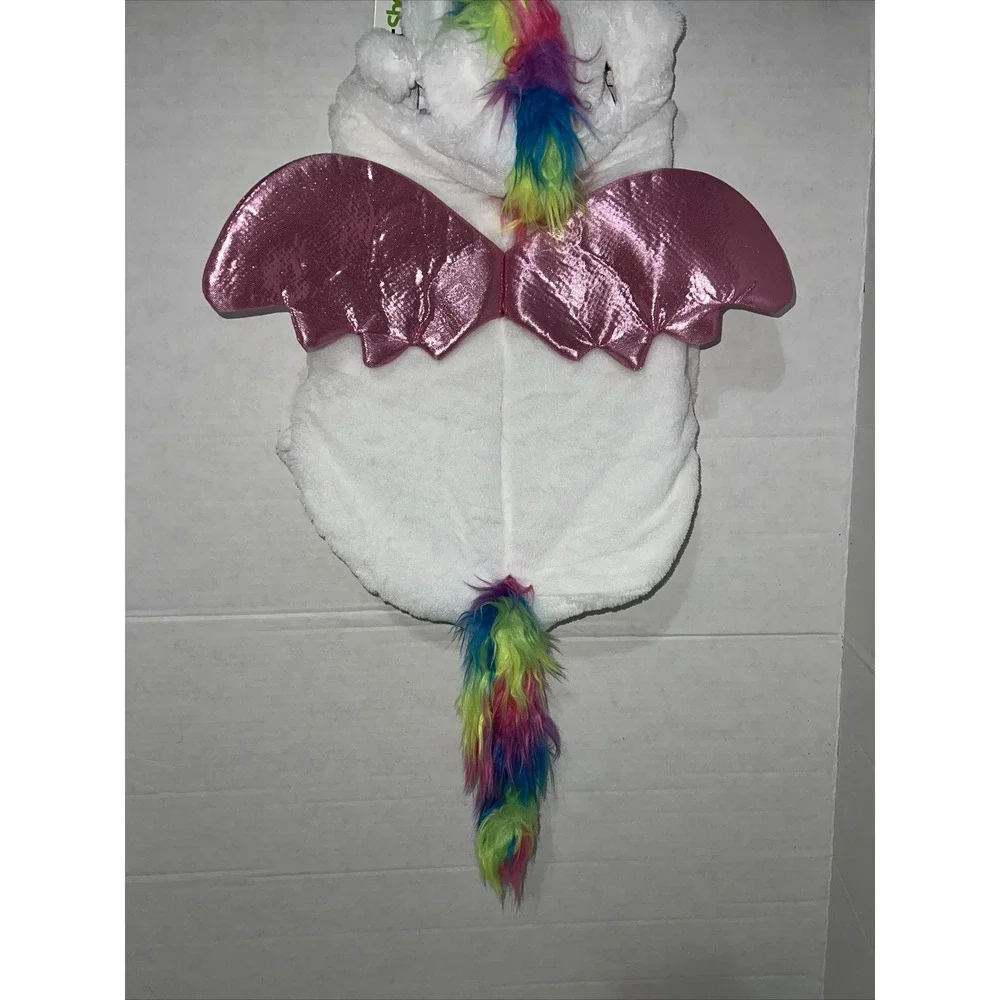 Pet Shoppe Unicorn Dog Costume White Pink Wings Rainbow Mane ML WIC 646220